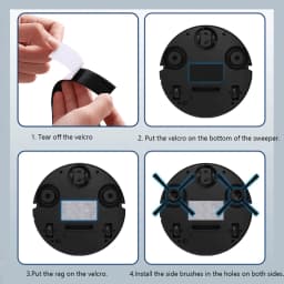 3 in 1 Sweeping Robot Rechargeable Vacuum Mop Robot Strong Suction Compact Cleaning Machine for Pet Hair Stubborn Dirt