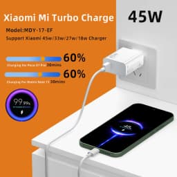 Original XIAOMI 45W Turbo Charge Charger Type A Power Adapter Poco X7 M7 Pro Plus X5 X3 F3 M2 Pad 5 6 Redmi Note 15 14 13 10t 9