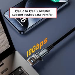 8Pcs 120W USB 3.2 OTG Adapter Female to Type C Male Fast Charging Cable for iPhone 15-17 Samsung Laptop PC - USB-C Connectivity