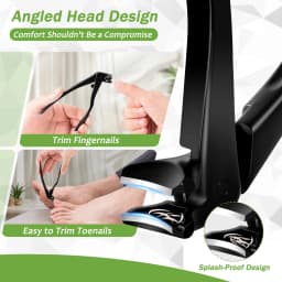 Heany Duty Large Opening Nail Clippers for Seniors Pregnant with Lock Buckle Angled Curve Toenail Clippers for Thick Nails Tool