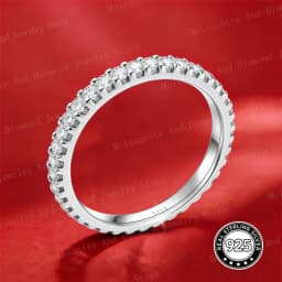Promotion 100% Authentic Moissanite and Cubic Zirconia Unisex Ring S925 Silver Ring D VVS1 Luxury Sparkle for Men and Women