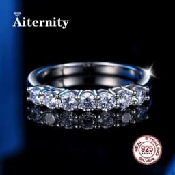 Pass Diamond Tester Moissanite Ring And Zircon Unisex Rings 100% Real S925 Silver Ring For Men and Women Luxury Brilliant D VVS1