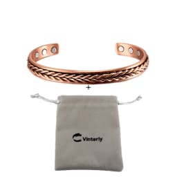 Twisted Pure Copper Bracelets Braid Health Energy Magnetic Bangles Benefits Men Adjustable Cuff Jewelry Arthritis Pain Relief