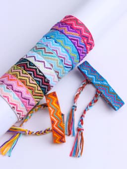 10/20/30/50Pcs/Lot Fashion Bohemia Braide Cotton Rope Adjustable Bracelet For Women Men Lucky Friendship Jewelry Party Gifts