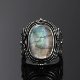 Silver Ring for Women Oval Round Natural Labradorite Ring Gift Sun Shaped Retro Luxury Fine Jewelry