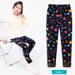 SheeCute Girls Winter Warm Pants Kids Fleece Lined Leggings for 3-11 Years SCW8101