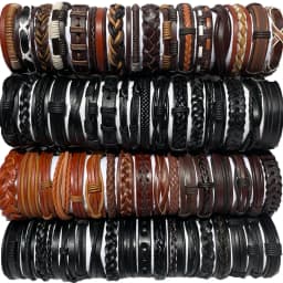 25Pcs/lot Wholesale Random Retro Multi-layer Leather Bracele Men Women Handmade Charm Bracelet Wrap Jewelry Festive Women Gift