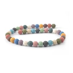 6mm-16mm Colored Volcanic Lava Round Jewelry Blue Lava Loose Energy Treatment Beads Jewelry Making DIY Bracelet Jewelry