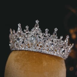 DIEZI Korean Luxury Queen Water Drop Silver Color Tiara Crown For Bridal Women Girls Wedding Princess Party Hair Dress Jewelry