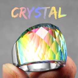 Multicolor Luxury Glass Crystal Men Rings Stainless Steel Women Jewelry Punk Rock Cool Stuff Fashion Accessories Gift Wholesale