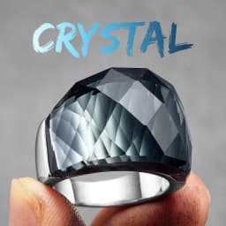 Multicolor Luxury Glass Crystal Men Rings Stainless Steel Women Jewelry Punk Rock Cool Stuff Fashion Accessories Gift Wholesale