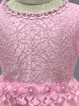 Girls Sleeveless Lace Floral Princess Dresses#981