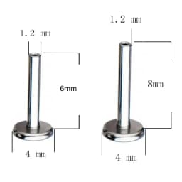ASTM F136 Titanium PIERC 7 CZ Marquise With Tri-bead Cluster Threaded Top Ear Cartilage Earrings Lip Ring Stud Piercing Jewelry