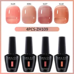 NAILCO 4pcs 15ml Autumn Winter Translucent Color Gel Nail Polish Jelly UV Nails Gel Polish Kit Esmalte Paint Nail Art