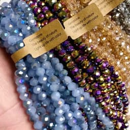 Wholesale 5 strand/lot Faceted Austrian Crystal Bead Rondelle Loose Spacer AB Color Glass Beads For Jewelry Making Accessories