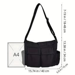 Classic Vintage Canvas Shoulder Bag Women Solid Soft Travel Women Crossbody Bag Large Capacity Fashion Handbag Tote Bag Women