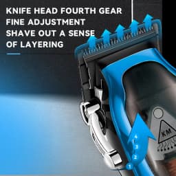 Kemei Barber High Speed Motor 9000 RPM Electric Hair Clipper Rechargeable Professional Hair Trimmer With Charging Base KM-1763