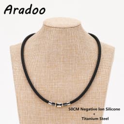 ARADOO Silicone Carbon Fiber Power Wristband Balance Bracelets for Men Women 7-in-1 Magnetic Sports Bracelet