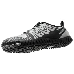 HOBIBEAR Wide Toe Barefoot Shoes for Unisex Artificial Leather Outdoor Walking Sneakers Zero Drop Minimalist Elastic Band Shoes