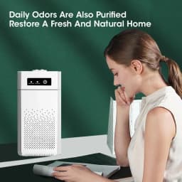 Air Purifiers for Bedroom Kitchen Quiet Air Cleaner with H11 HEPA Filter Portable with 2 Speeds for Allergies Pollen Pet Dust