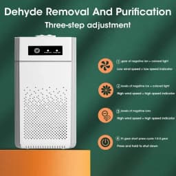 Air Purifiers for Bedroom Kitchen Quiet Air Cleaner with H11 HEPA Filter Portable with 2 Speeds for Allergies Pollen Pet Dust