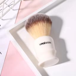 YAQI 22mm White Handle Yellow Synthetic Hair Knot Men Wet Shaving Brush YAQI Shaving Brush
