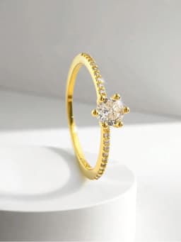 925 Sterling Silver Simplicity Classic Gorgeous Shiny Zircon Single Ring For Women Engagement Wedding High Quality Fine Jewelry