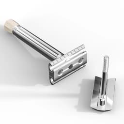 Men's Zinc Alloy Metal Safety Razor 9-speed Sharpness Adjustalbe Shaver Classic Styling Quick Replacement Blade With 5 blades