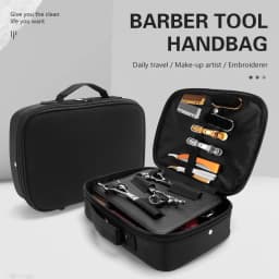 Black Barber Electric Clipper Bag Salon Hairdressing Tool Storage Travel Shaver Organizer Beard Trimmer Box Holder for Carrying