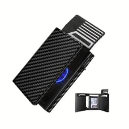 Slim Wallet with Coin Slot Credit Card Wallet Mens for Magnetic Closure RFID Protection Men Wallet
