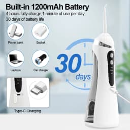 Teeth Water Flosser Electric Oral Irrigator Portable Home Dental Cleaning Teeth Rechargeable Waterproof Teeth Cleaner Oral Care