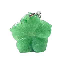 New 28MM Peach Blossom Pendant Natural Stone Amethyst Tiger Eye Agate Crystal Necklace Pendant DIY Jewelry Accessories Wholesale