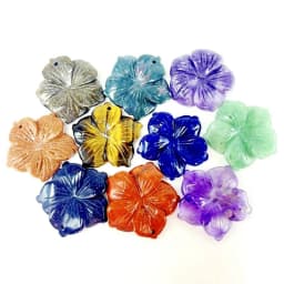 New 28MM Peach Blossom Pendant Natural Stone Amethyst Tiger Eye Agate Crystal Necklace Pendant DIY Jewelry Accessories Wholesale