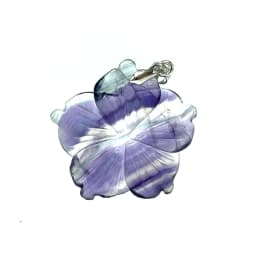 New 28MM Peach Blossom Pendant Natural Stone Amethyst Tiger Eye Agate Crystal Necklace Pendant DIY Jewelry Accessories Wholesale