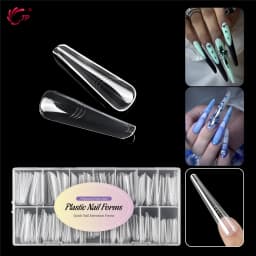 TP Full Cover Widen Dual Nail Forms 150pcs Poly Nail Gel Nail Molds Acrylic Nail Extension System False Nail Tips Manicure Tools