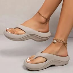 Platform Thick Eva Flip Flops For Women 2024 Summer Clip Toe Non Slip Beach Sandals Woman Comfortable Soft Sole Cloud Slippers