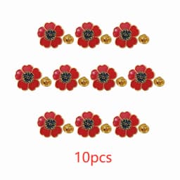 Memorial Day Poppy Pins Veterans Day Flower Enamel Lapel Pin 1", Souvenir For Men Women Clothes Bags Hats