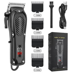 Barber Electric Hair Trimmer Men Rechargeable Cordless Beard Shaver Hair Length Adjustable Electric Hair Clipper Trimming Tool