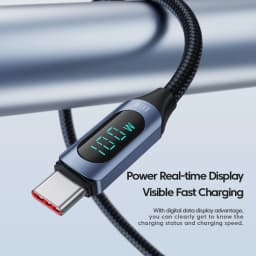 Toocki X03 100W USB C to C Cable for iPhone 15 5A Digital Display High-Speed Type C Wire for Samsung Colorful Charger Data Cord