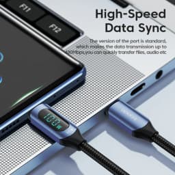 Toocki X03 100W USB C to C Cable for iPhone 15 5A Digital Display High-Speed Type C Wire for Samsung Colorful Charger Data Cord