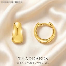 Gold Plated Creole Hinged Hoop Earring Europe Style Glam Fine Jewerly For Women Brand New Classic Gift In 925 Sterling Silver