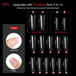 BNG Tapered Square Nail Dual Forms for Poly Extension Gel Reusable Full Cover Acrylic Builder Nail Molds 140/150Pcs