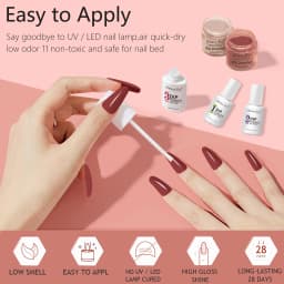Dip Powder Set 4 Colors Classic Pink Nude Brown Neutral Skin Dip Powder Nail Kit with 3PCS Liquid for Manicure Salon DIY Gift