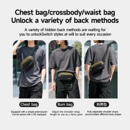 Tigernu New Light Weight Crossbody Bag Men Shoulder Bag Splashproof Waist Bag Male Multi-purpose Sling Bag