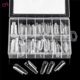 BNG New 70/140Pcs Dual Forms for Poly Nail Gel Soft Nail Forms Molds Acrylic Full Cover False Nail Tips Manicure Extension