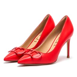 C-H Woman shoes High Heels New Pointed Metal Buckle Party Carnival Women's Shoes 9cm