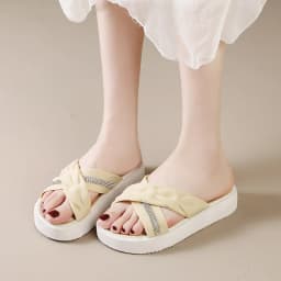 2026 Summer New Fashion Women Shoes Slippers Comfortable Platform Shoe High Heels Leisure Flower Outdoor Beach Slipper Women