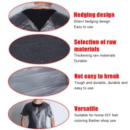 100 Disposable Hair Coloring Barber Cloth Long Barber Wai Cloth Perm Hair Salon Haircut Wai Hairdressing Cape Shawl Pe Apron