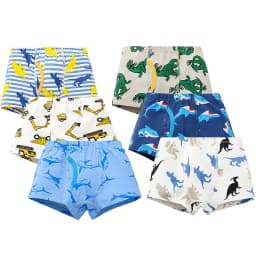 3/6 pcs Boys Boxer Briefs Sets 2026 New Kids Cotton Underwear Boy Underpants Teenager Cartoon Dinosaur Print Children Panties