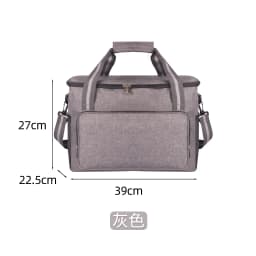 Large Insulated Thermal Bag Black Waterproof Leak-proof Thickened Handheld/Shoulder Carry Outdoor Picnic Lunch Bag
